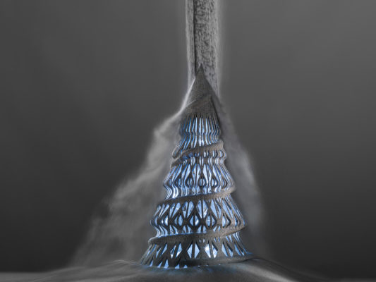 Polvo de acero para impresoras 3D para Arcelor Mittal fotografiado por Santy Clavel