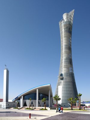 Arquitectura moderna en Doha, Qatar.