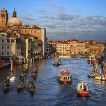 Foto del gran canal de Venecia, Italia.